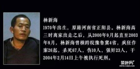 乡野恶魔杨新海大案实录：一把锤子锤死67人，跑警局给警察煮面