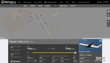 诡异？日本成田机场惊见1985年大阪空难JL123航班客机 现踪雷达持续半小时