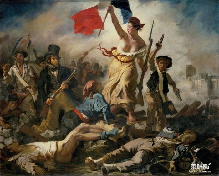 1830年由德拉克洛瓦（Eugene Delacroix）所绘的经典作品 ‘Liberty Leading the People’。据悉他曾用木乃伊粉末制成的颜