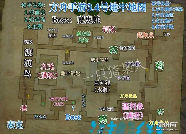 方舟生存进化地牢地图