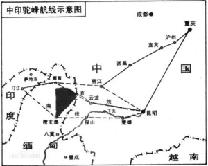 驼峰航线经过哪些地方？