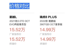 吉利星越l和瑞虎8plus怎么选？看完你就明白了