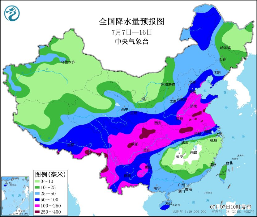 下周副热带高压位置将再次变化！近期多雨的黄淮等地雨会少吗？