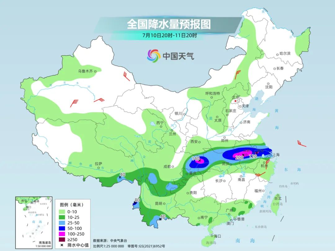 暴雨、大暴雨可着这些地方使劲下！再有三天主雨带就要转移了！