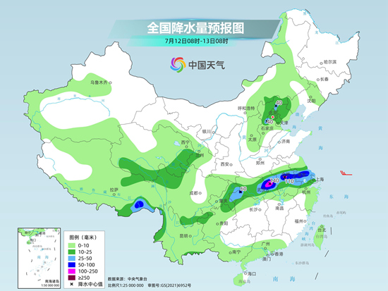 强降雨带盘踞江淮等地 江西福建高温不下线