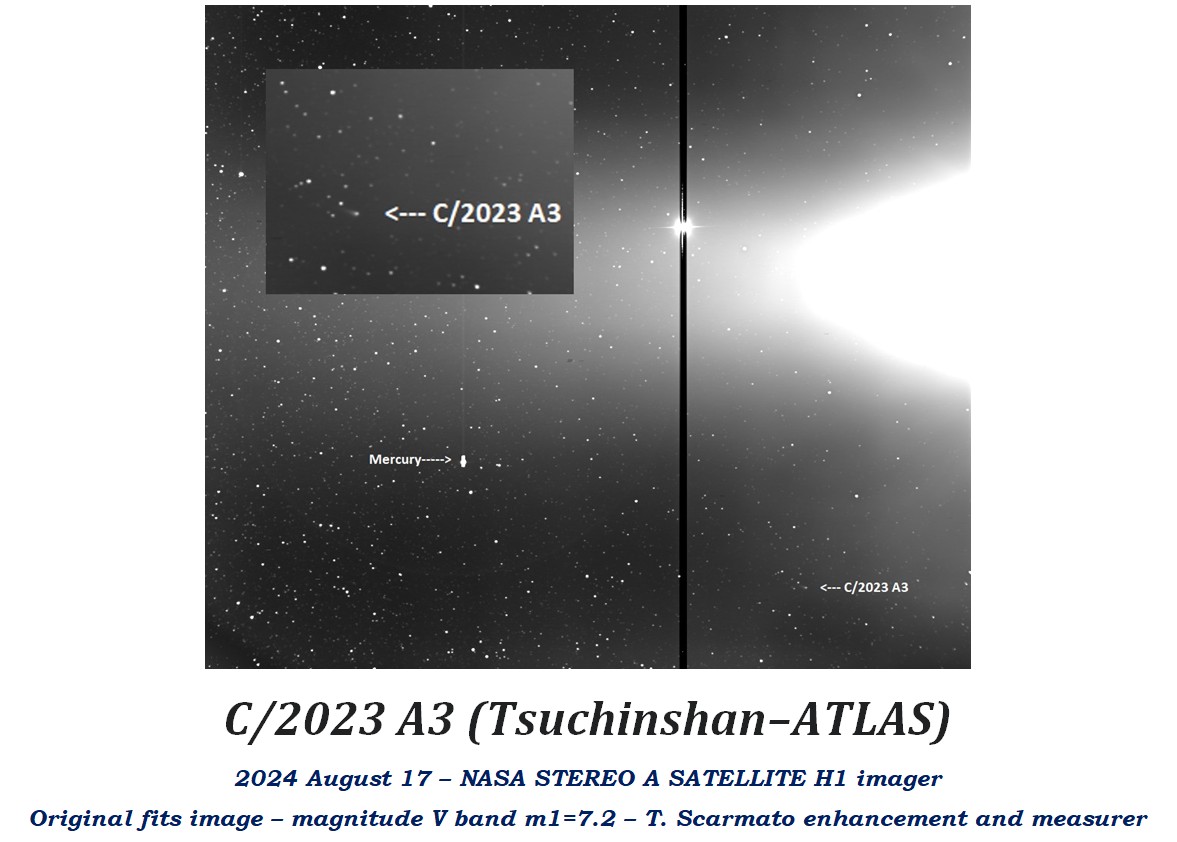 彗星tsuchi shan-ATLAS在与太阳擦肩而过后幸存下来，可能在今年秋天用肉眼看到