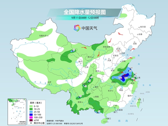 江苏安徽等地部分地区有暴雨 长江中下游高温明显缓解