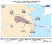 台风贝碧嘉将横穿沪苏皖深入内陆 警惕台风倒槽致河南暴雨局地大暴雨